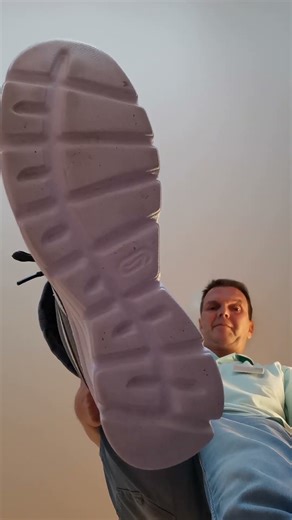 Giant daddy stomps you with his worker sneakers POV