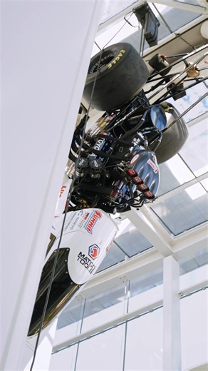 Some shows roll out a carpet. We hang a 330-mph dragster from the ceiling. If you’re looking for a symbol of 75 years of NHRA legacy…just look up. 😮‍💨 Join us at the entrance. It all starts Thursday. #PRIShow #PRI2025 | Performance Racing Industry