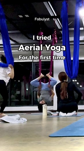 Rate 9/10 ✅✅ I tried Flying yoga for the first time.. #aerialyoga #yoga #gym #gogym #fitness #firstime #stepbystep #flyingyoga #meditation #howto
