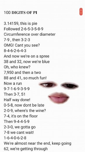 Canción del Pi: Conoce los 100 dígitos de π