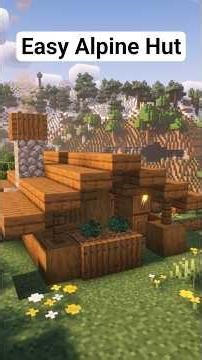 Minecraft: First Night Alpine Hut Tutorial to Survive #minecraftbuild