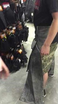 How to put motorcycle leather chaps on?