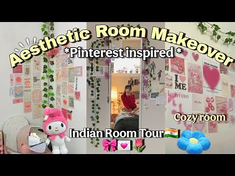 Pinterest Room Makeover 💌🌷| Aesthetic Indian Room Tour 🧸🌸