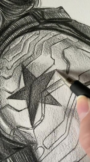 Bucky Barnes Pencil Drawing Process Revealed