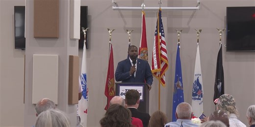Florida gubernatorial candidate Byron Donalds speaks in Keystone Heights
