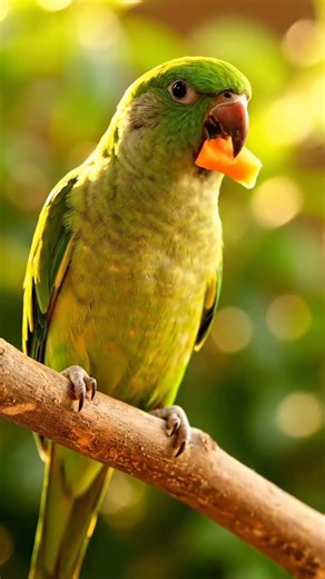 Female parrot voice loud, indian ringneck parrot sounds, close-up