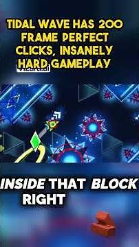 Tidal Wave has 200 frame perfect clikcks, insanley hard gameplay #geometrydash #gdupdate #gd