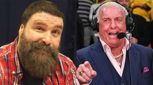 WWE Hall of Famers Ric Flair and Mick Foley spotted with top AEW duo [Photo]