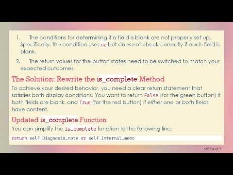 Fixing the is_complete Function in Django to Display Buttons Correctly