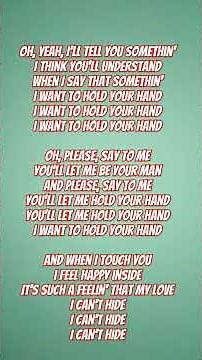 The Beatles I Want to Hold your Hand Lyrics Released in 1964