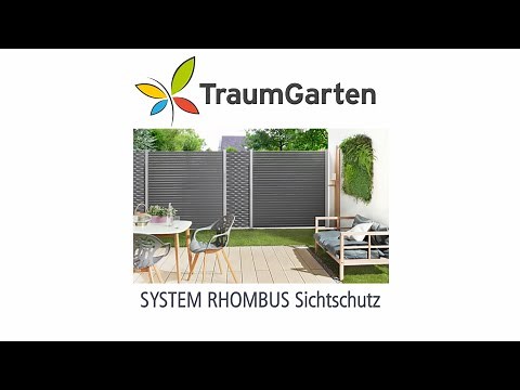 Sichtschutz SYSTEM RHOMBUS aufbauen