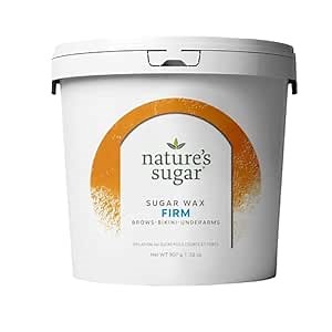 Nature's Sugar Wax Firm Sugaring Paste for Coarse Hair on Brows, Bikini, Underarms - 32oz - Sugar Wax Hair Removal for All Skin Types - Vegan and Cruelty-Free