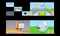 Mix of 4 videos from youtube : BFDI Sparta Remixes Quadparison