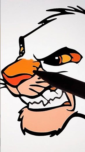 Coloring Simba vs Hyenas #coloring #lionking #shorts