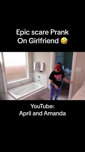 Scare prank🤣🤣🤣 #halloween #fyp #viral #scareprank #funny | april and amanda