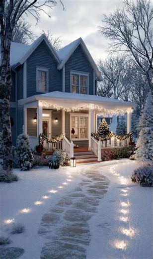 Dreamy Cottage, Cozy Cottage, Dreamy Rural Homes, Beautiful Christmas House Tour Romantic Ambience🌹