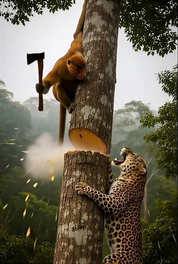 Jaguar Attacks Monkey | Brave Monkey Fights Back in the Jungle #wildlife