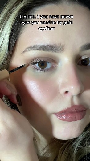 Golden Eyeliner for Brown Eyes | Kiko Milano Makeup Tutorial