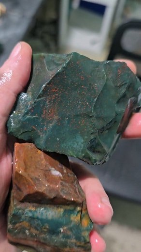 Starting a batch of Bloodstone in the rock tumbler. This is such a cool type of rock! #rocktumbling #bloodstone #jasper #crystals | Heather Evans