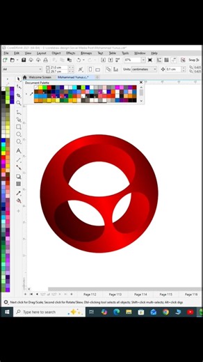 Coreldraw Daily tutorial tips || use circle tools #viralshort #graphicdesign #3d #trendingreels