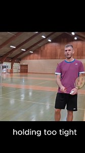 One of the biggest mistakes in the badminton backhand is holding the grip too tight. When you squeeze the handle from the start, you block wrist movement, slow down racket acceleration, and lose the natural whiplash effect that creates power. A tight grip makes the backhand feel heavy and forced. The arm works harder, timing breaks down, and shots often end up short or flat. Many players think they need more strength — in reality, they need more relaxation. A loose grip, on the other hand, allow