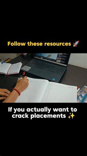 Follow these resources to crack placements #shorts #dsa #placementprep #studymotivation #trending