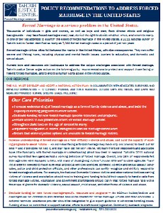 Forced Marriage Policy - Tahirih Justice Center