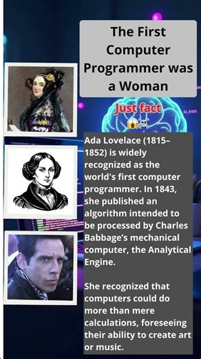 The First Computer Programmer was a Woman #science #facts #fact #computer #progamer #progaming
