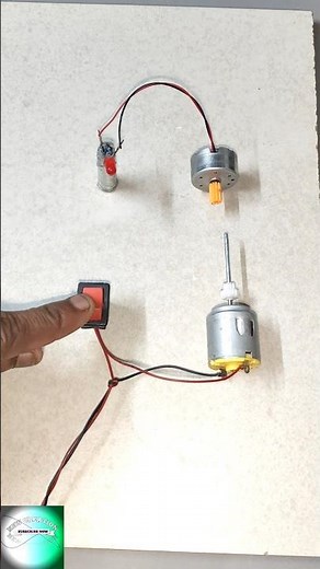 simple electricity generator with dc motor ⚡#scienceproject #shortfeed #short