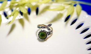 Jade Ring in Sterling Silver, Goth Ring, Jade Rings - Etsy