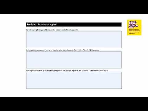 How to complete a SEND 35 form