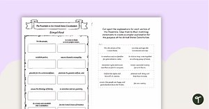 Interactive Preamble to the Constitution Activity