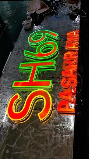 This LED signboard will change the color by itself. #sign #signage #design #signagedesign