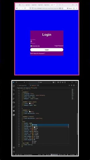 creation of a Login Page using HTML and CSS...