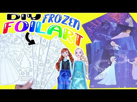 Disney Frozen DIY Foil Art Paper Doll Fashion Craft Activity Kit with Dolls