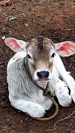 cute baby cow laying down adorable video #cow #cowvideos #babycow #cowcalf #youtubeshorts #shorts