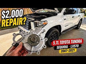 How To Replace Water Pump 5.7 Toyota Tundra Sequoia LX570 2007-2021