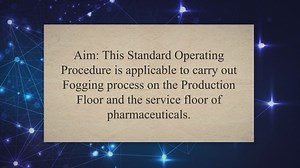 SOP on Fogging at the Production Floor and Service Floor