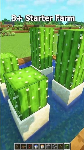 Minecraft 3+ Starter Farm🧑‍🌾 #shorts #minecraft