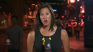 Man yells FHRITP at CBC reporter