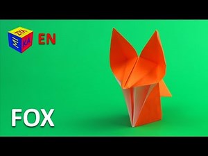 How make an origami fox. Paper craft for kids. Educational video for children