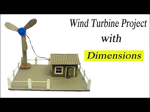 Wind Turbine Project || How to make Wind Turbine School Project with Cardboard