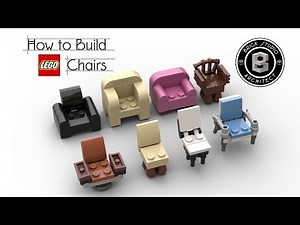 How to Build 8 simple LEGO chairs #lego