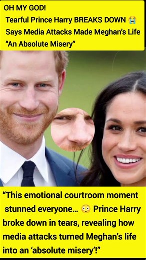 OH MY GOD! Tearful Prince Harry BREAKS DOWN Says Media Attacks Made Meghan’s Life An Absolute Misery