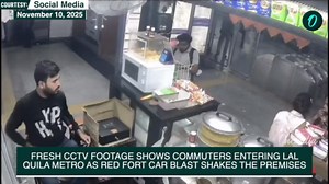 Shocking CCTV shows panicked commuters fleeing Lal Quila Metro after deadly Delhi car blast kills 13