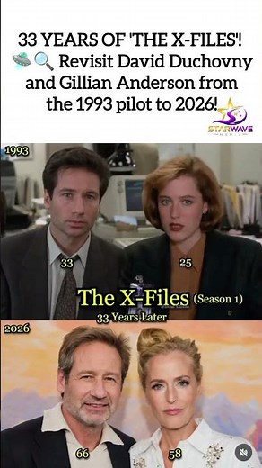 33 YEARS OF 'THE X-FILES'! 🛸🔍 See Mulder & Scully Then vs Now!#TheXFiles #GillianAnderson