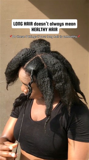 Long hair does not always mean healthy hair!I shared a video where I pointed out some reasons why your hair, even though it is long, does not look or feel healthy. Below are some things you can do to solve the problems that may be causing your long hair to look unhealthy👇🏽CONTINUED IN COMMENTS 📌 | Eveh