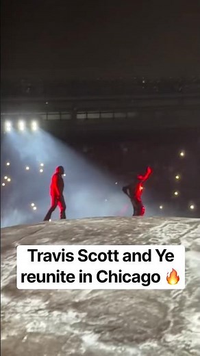 Kanye west brings out Travis Scott in Chicago concert rare ASTROWORLD stronger Good life 2026 Ye