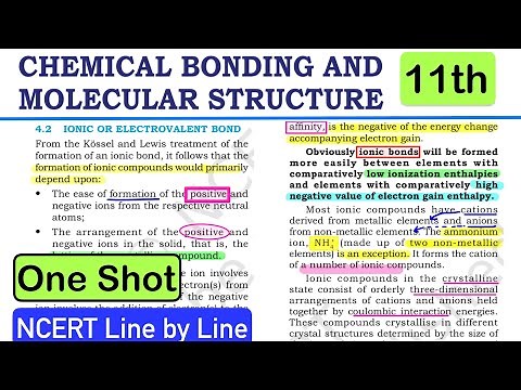 Chemical Bonding NCERT Line by Line in One Shot || NCERT HIGHLIGHTS #neet2025 #class11 #inorganic