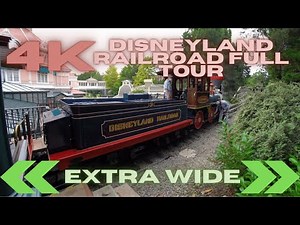 4K DISNEYLAND RAILROAD PARIS FULL TOUR EXTRA WIDE